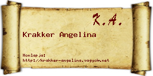Krakker Angelina névjegykártya